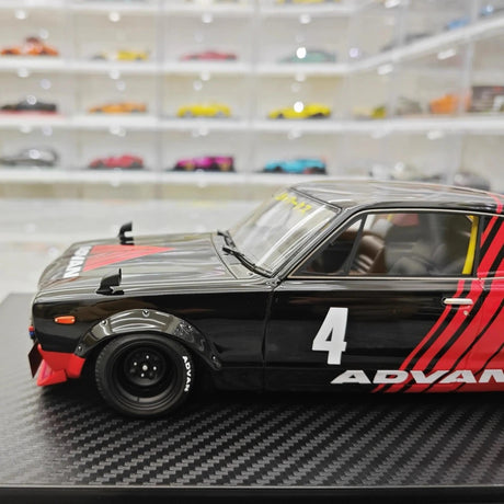 [Ignition] 1:18 Nissan 1971 Skyline LBWK Hakosuka 2Door Black Model Car Resin