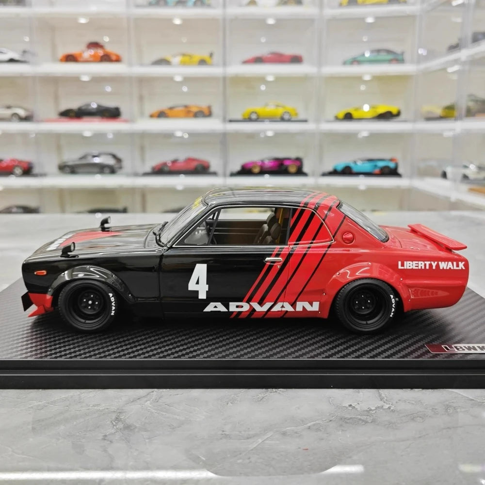 [Ignition] 1:18 Nissan 1971 Skyline LBWK Hakosuka 2Door Black Model Car Resin