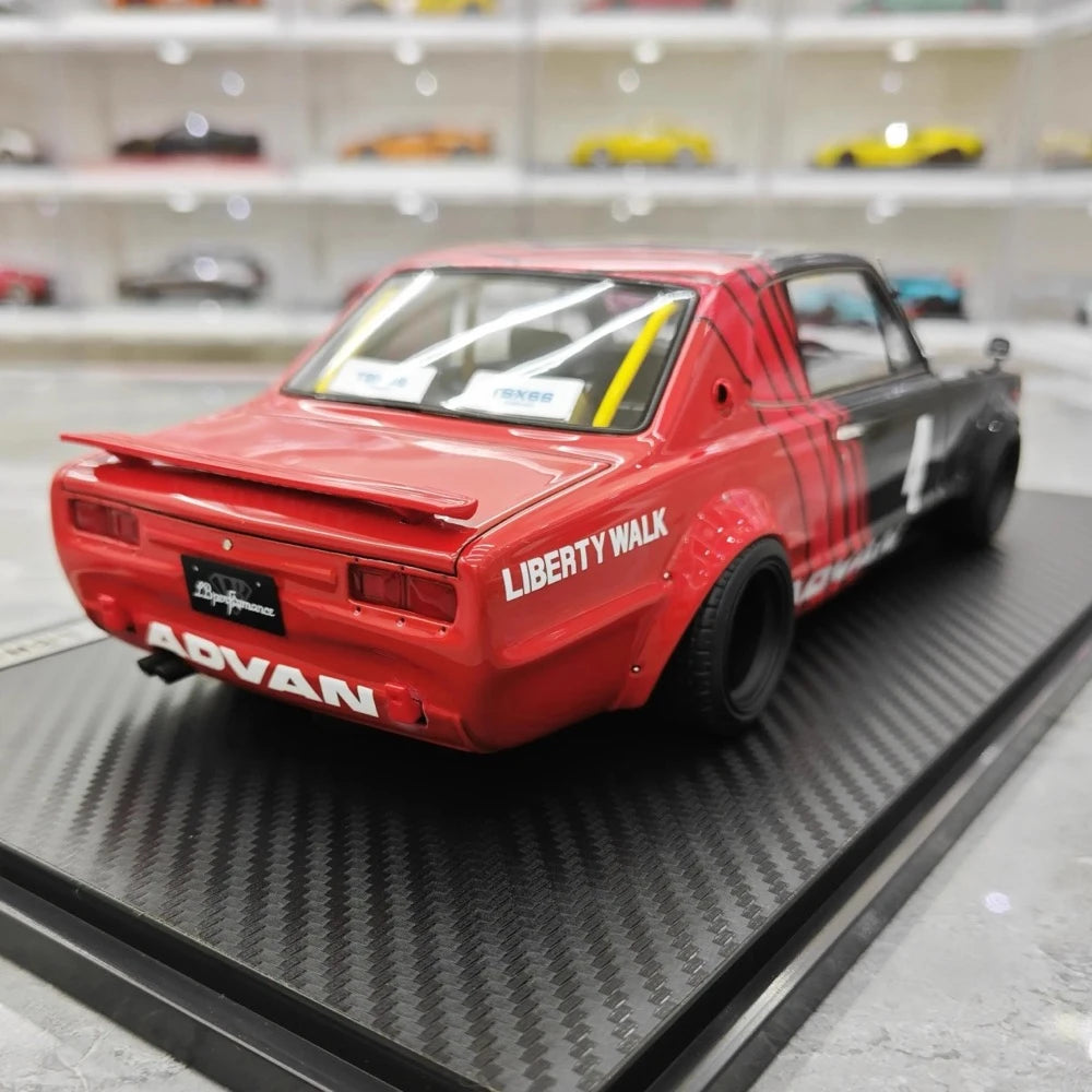 [Ignition] 1:18 Nissan 1971 Skyline LBWK Hakosuka 2Door Black Model Car Resin