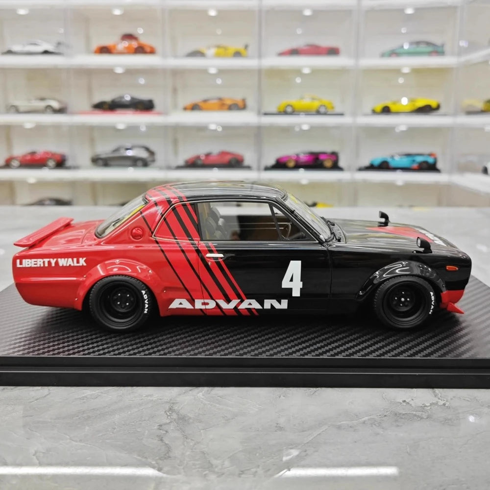 [Ignition] 1:18 Nissan 1971 Skyline LBWK Hakosuka 2Door Black Model Car Resin