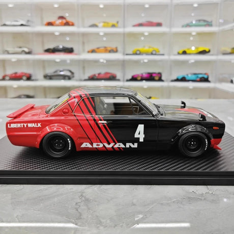 [Ignition] 1:18 Nissan 1971 Skyline LBWK Hakosuka 2Door Black Model Car Resin