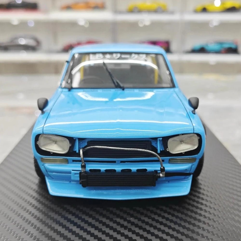 [Ignition] 1:18 Nissan 1971 Skyline LBWK Hakosuka 2Door ブルー モデルカー レジン