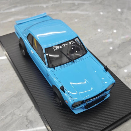 [Ignition] 1:18 Nissan 1971 Skyline LBWK Hakosuka 2Door Blue Model Car Resin