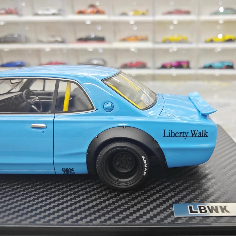 [Ignition] 1:18 Nissan 1971 Skyline LBWK Hakosuka 2Door Blue Model Car Resin