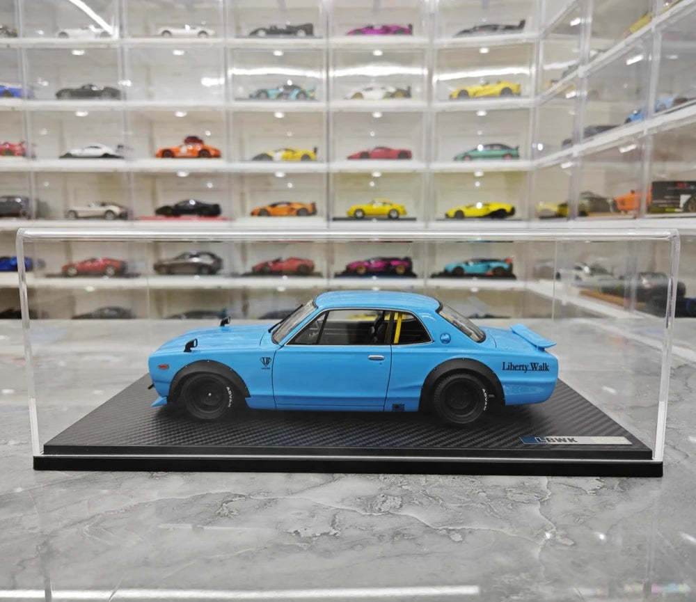 [Ignition] 1:18 Nissan 1971 Skyline LBWK Hakosuka 2Door Blue Model Car Resin