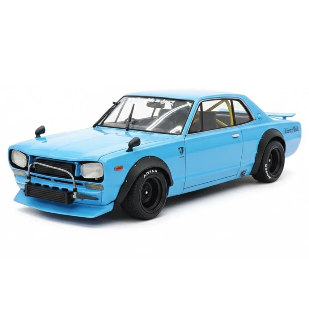 [Ignition] 1:18 Nissan 1971 Skyline LBWK Hakosuka 2Door Blue Model Car Resin