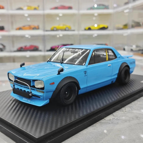 [Ignition] 1:18 Nissan 1971 Skyline LBWK Hakosuka 2Door Blue Model Car Resin