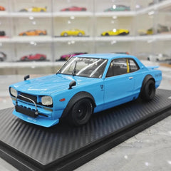 [Ignition] 1:18 Nissan 1971 Skyline LBWK Hakosuka 2Door Blue Model Car Resin