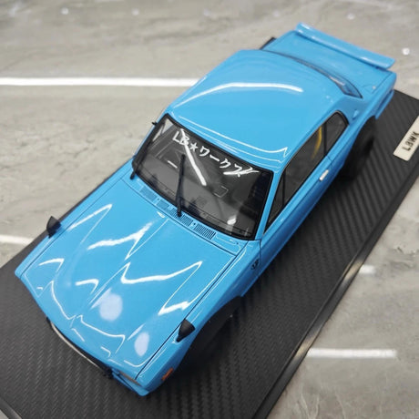 [Ignition] 1:18 Nissan 1971 Skyline LBWK Hakosuka 2Door Blue Model Car Resin