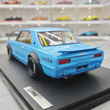 [Ignition] 1:18 Nissan 1971 Skyline LBWK Hakosuka 2Door ブルー モデルカー レジン