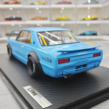 [Ignition] 1:18 Nissan 1971 Skyline LBWK Hakosuka 2Door Blue Model Car Resin