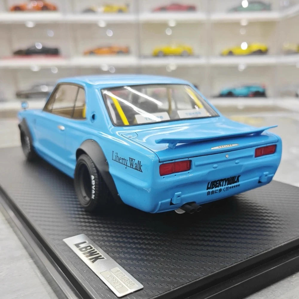 [Ignition] 1:18 Nissan 1971 Skyline LBWK Hakosuka 2Door Blue Model Car Resin