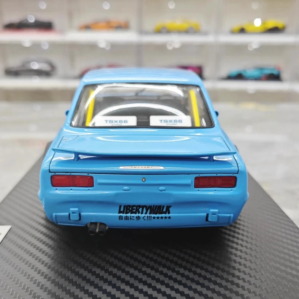 [Ignition] 1:18 Nissan 1971 Skyline LBWK Hakosuka 2Door Blue Model Car Resin
