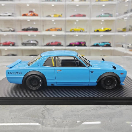 [Ignition] 1:18 Nissan 1971 Skyline LBWK Hakosuka 2Door Blue Model Car Resin