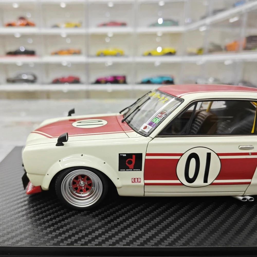 [Ignition] 1:18 Nissan 1971 Skyline LBWK Hakosuka 2Door White Model Car Resin