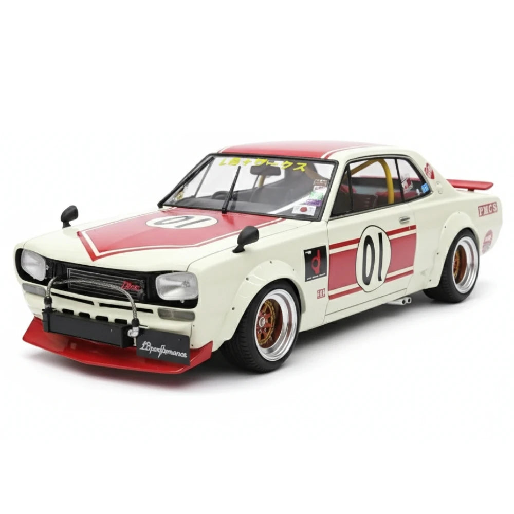 [Ignition] 1:18 Nissan 1971 Skyline LBWK Hakosuka 2Door White Model Car Resin