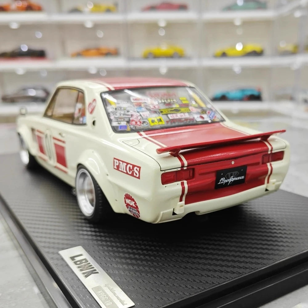 [Ignition] 1:18 Nissan 1971 Skyline LBWK Hakosuka 2Door White Model Car Resin