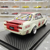 [Ignition] 1:18 Nissan 1971 Skyline LBWK Hakosuka 2Door White Model Car Resin