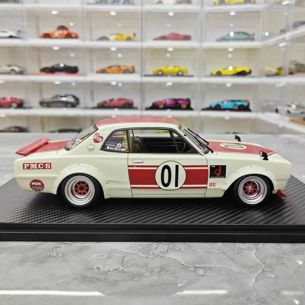 [Ignition] 1:18 Nissan 1971 Skyline LBWK Hakosuka 2Door White Model Car Resin