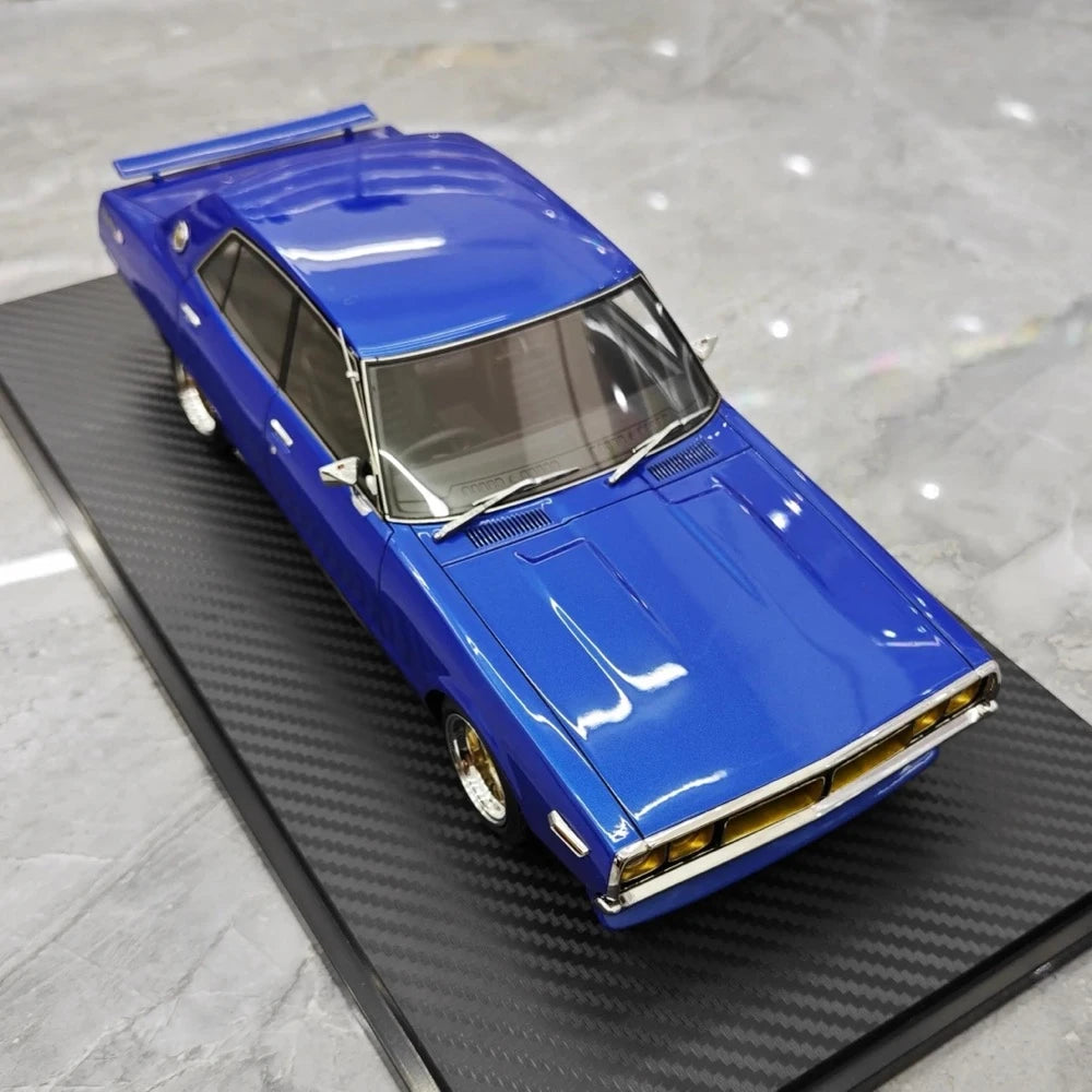 [Ignition] 1:18 Nissan 1972 Skyline 2000 GT-X GC110 blu modellino di auto resina