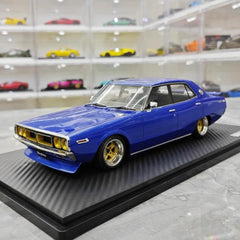[Ignition] 1:18 Nissan 1972 Skyline 2000 GT-X GC110 blu modellino di auto resina