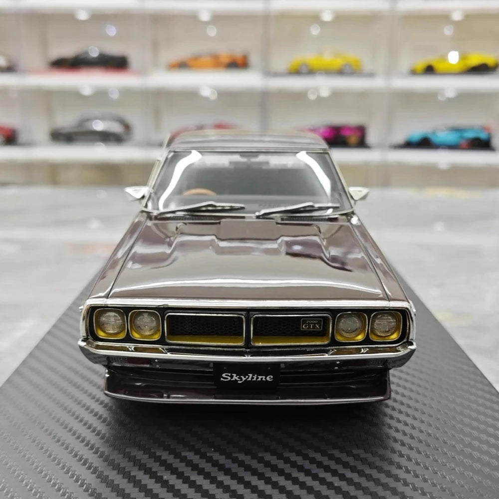 [Ignition] 1:18 Nissan 1972 Skyline 2000 GT-X GC110 viola modellino di auto resina