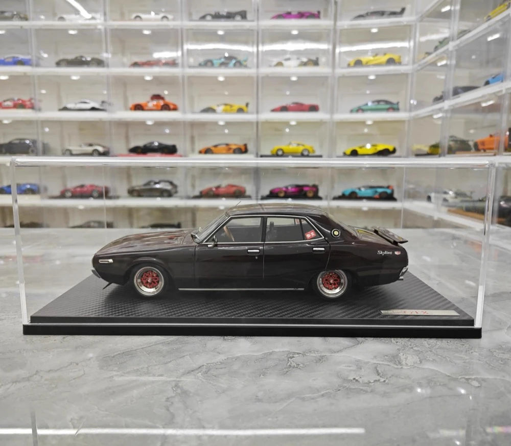 [Ignition] 1:18 Nissan 1972 Skyline 2000 GT-X GC110 viola modellino di auto resina