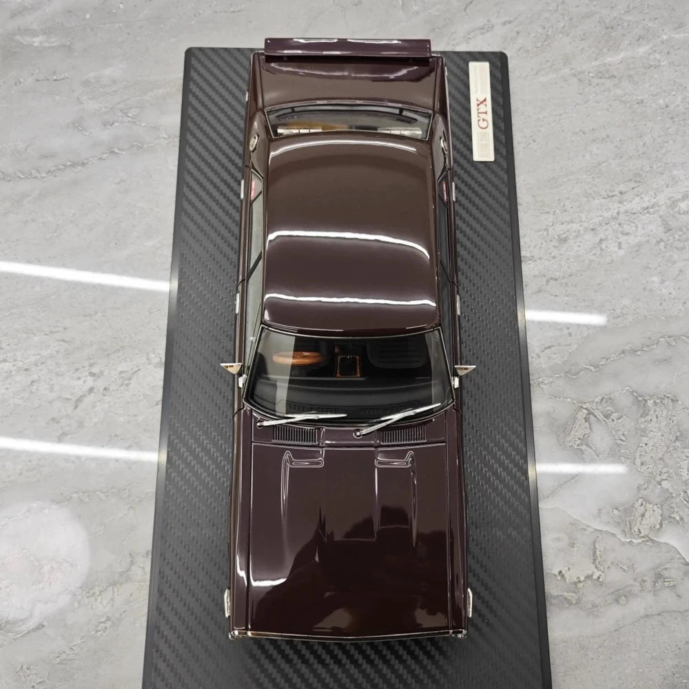 [Ignition] 1:18 Nissan 1972 Skyline 2000 GT-X GC110 viola modellino di auto resina