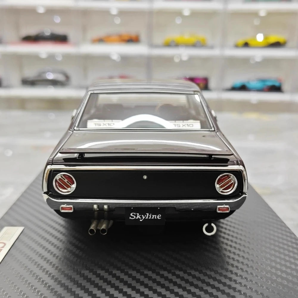 [Ignition] 1:18 Nissan 1972 Skyline 2000 GT-X GC110 viola modellino di auto resina