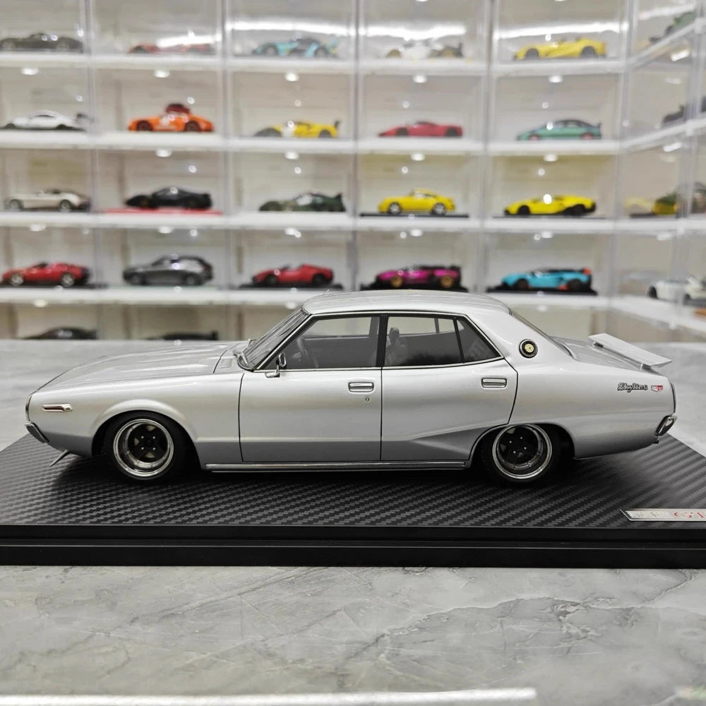 [Ignition] 1:18 Nissan 1972 Skyline 2000 GT-X GC110 Silver Model Car Resin