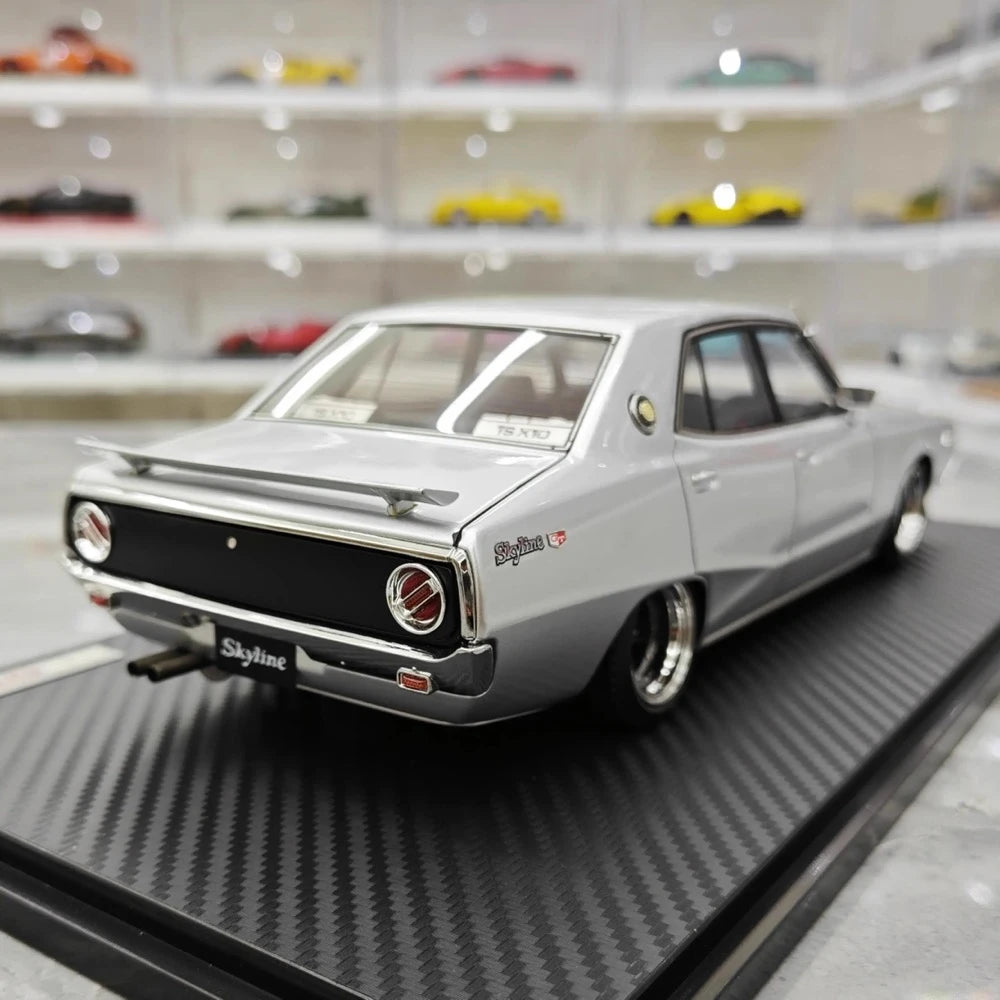 [Ignition] 1:18 Nissan 1972 Skyline 2000 GT-X GC110 Silver Model Car Resin