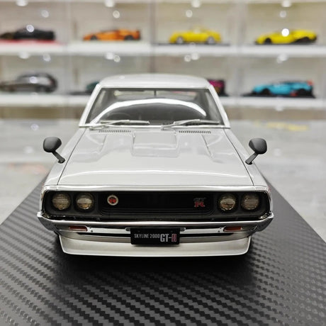 [Ignition] 1:18 Nissan 1973 Skyline 2000 GT-R KPGC110 Silver Model Car Resin