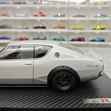 [Ignition] 1:18 Nissan 1973 Skyline 2000 GT-R KPGC110 Silver Model Car Resin