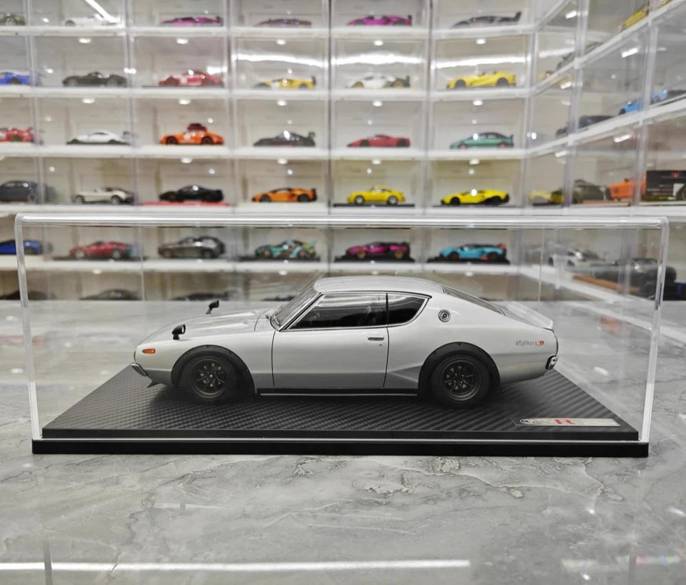 [Ignition] 1:18 Nissan 1973 Skyline 2000 GT-R KPGC110 Silver Model Car Resin