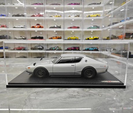 [Ignition] 1:18 Nissan 1973 Skyline 2000 GT-R KPGC110 Silver Model Car Resin