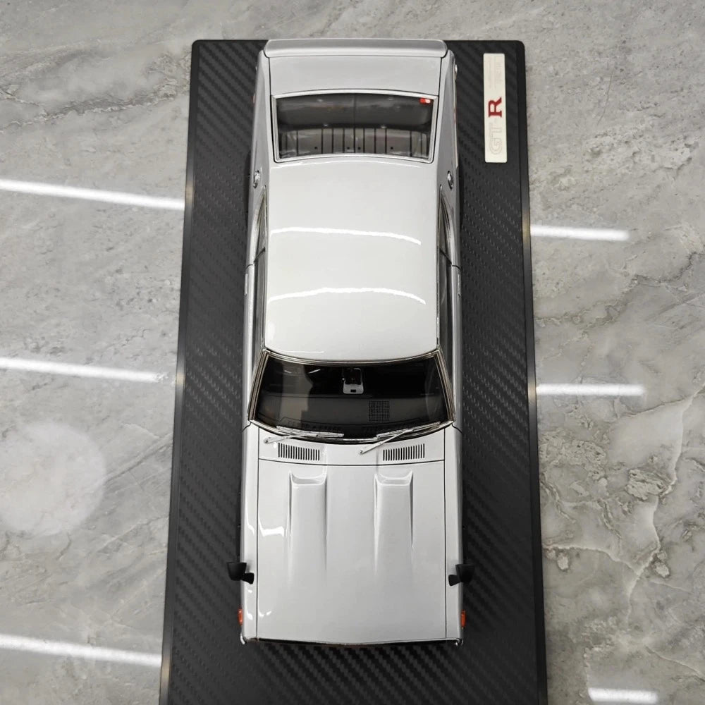 [Ignition] 1:18 Nissan 1973 Skyline 2000 GT-R KPGC110 Silver Model Car Resin