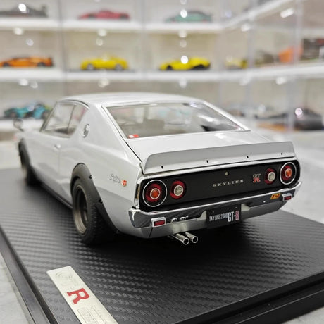 [Ignition] 1:18 Nissan 1973 Skyline 2000 GT-R KPGC110 Silver Model Car Resin