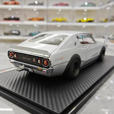 [Ignition] 1:18 Nissan 1973 Skyline 2000 GT-R KPGC110 Silver Model Car Resin