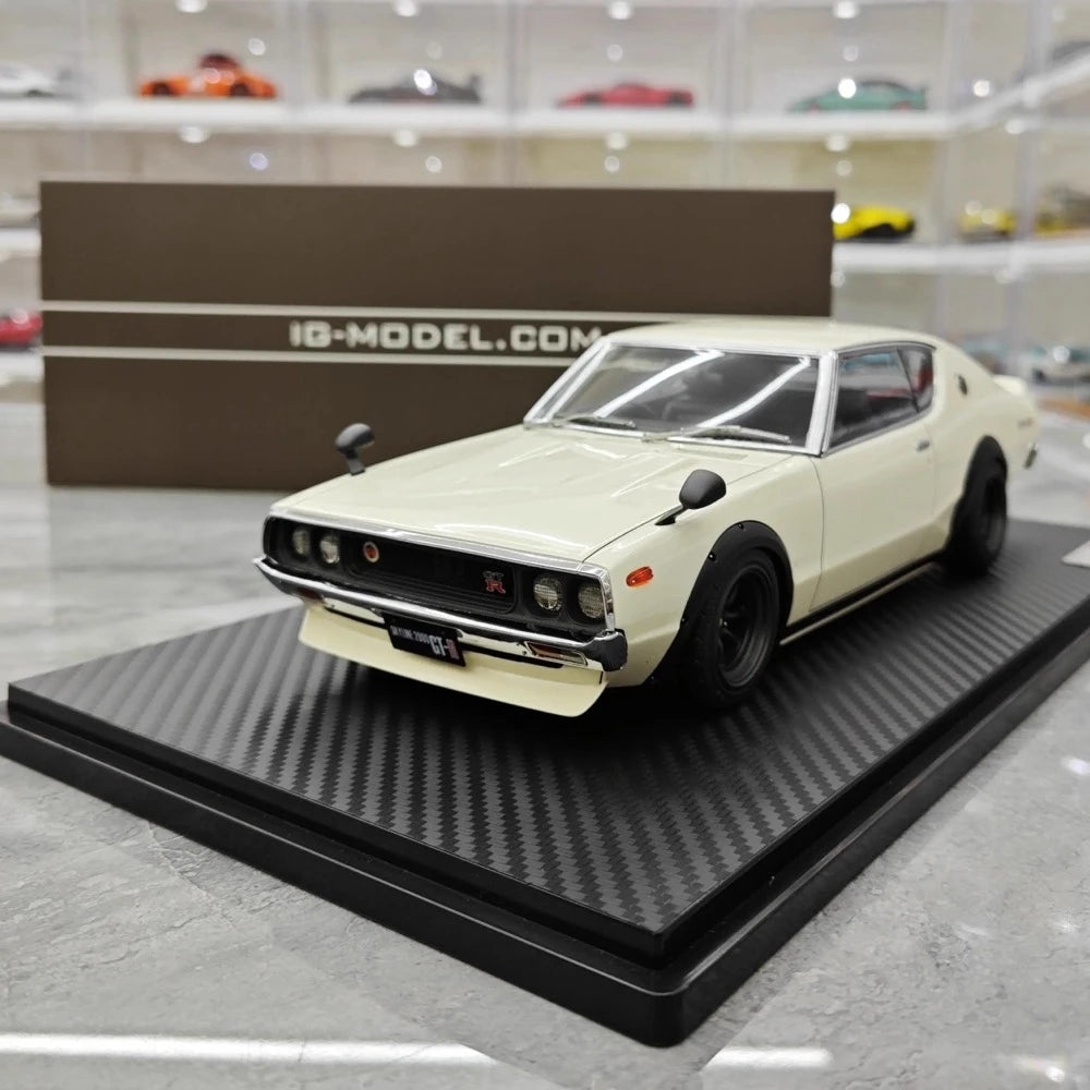 [Ignition] 1:18 Nissan 1973 Skyline 2000 GT-R KPGC110 White Model Car Resin