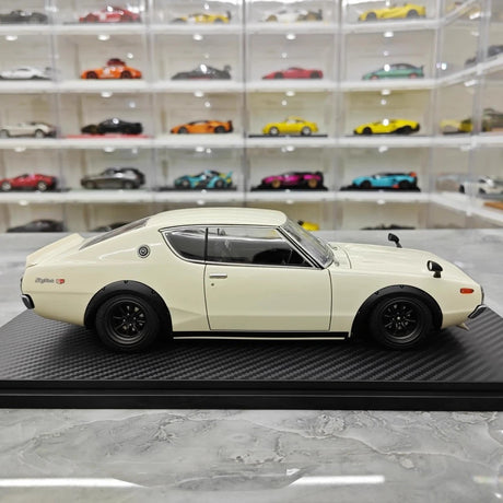 [Ignition] 1:18 Nissan 1973 Skyline 2000 GT-R KPGC110 White Model Car Resin