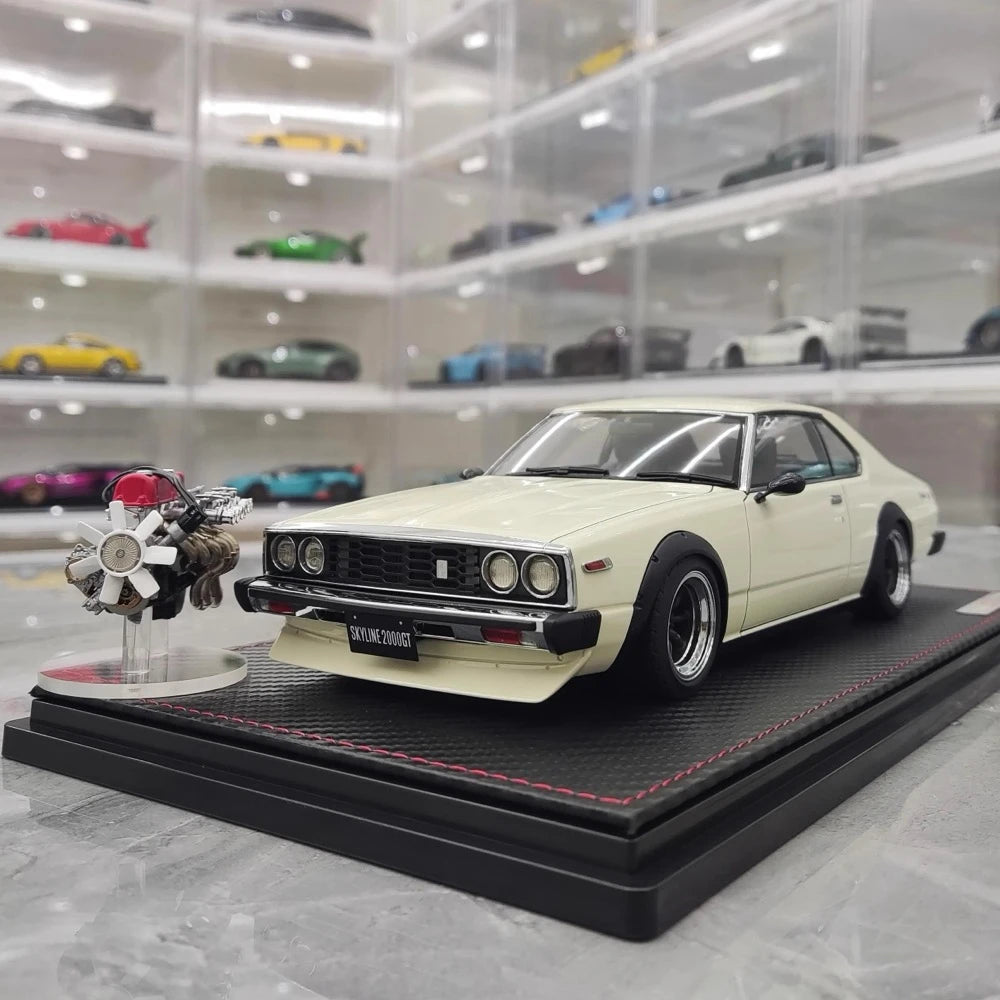[Ignition] 1:18 Nissan 1977 Skyline 2000 GT ES C210 ホワイト モデルカー レジン