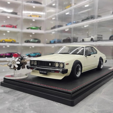 [Ignition] 1:18 Nissan 1977 Skyline 2000 GT ES C210 White Model Car Resin