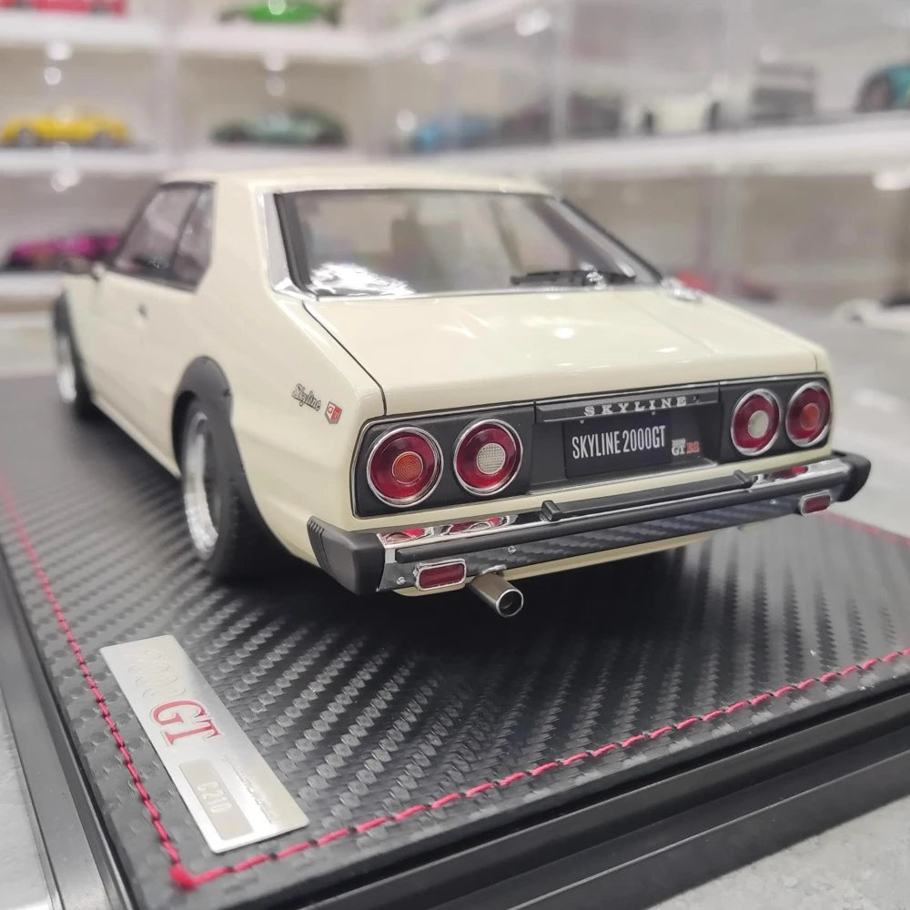 [Ignition] 1:18 Nissan 1977 Skyline 2000 GT ES C210 White Model Car Resin