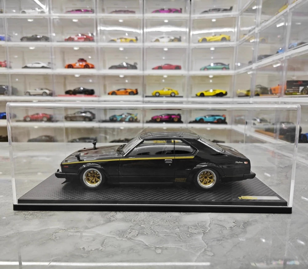 [Ignition] 1:18 Nissan 1978 Skyline 2000GT Turbo C211 nero modellino di auto resina