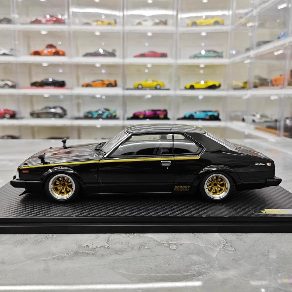 [Ignition] 1:18 Nissan 1978 Skyline 2000GT Turbo C211 nero modellino di auto resina