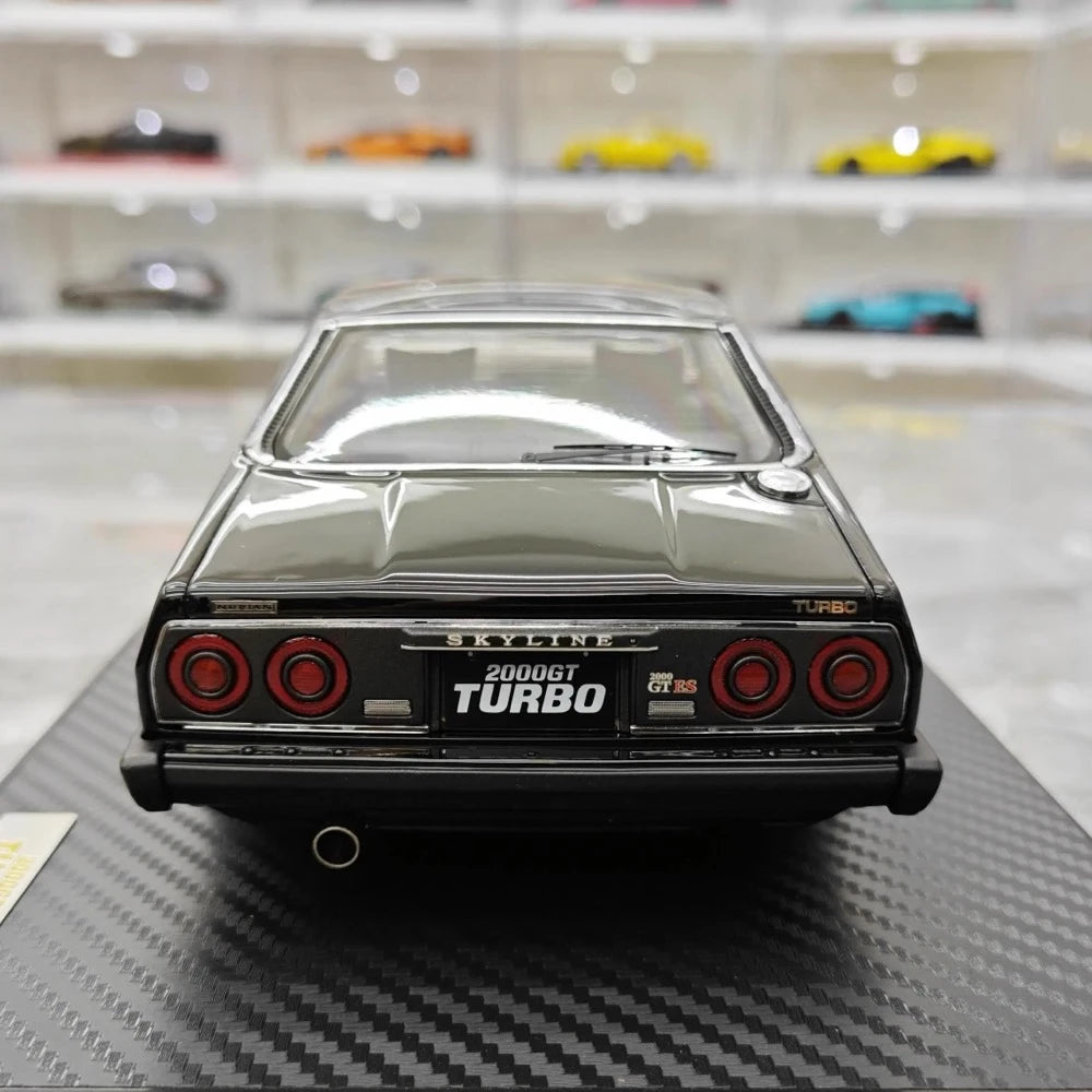 [Ignition] 1:18 Nissan 1978 Skyline 2000GT Turbo C211 nero modellino di auto resina