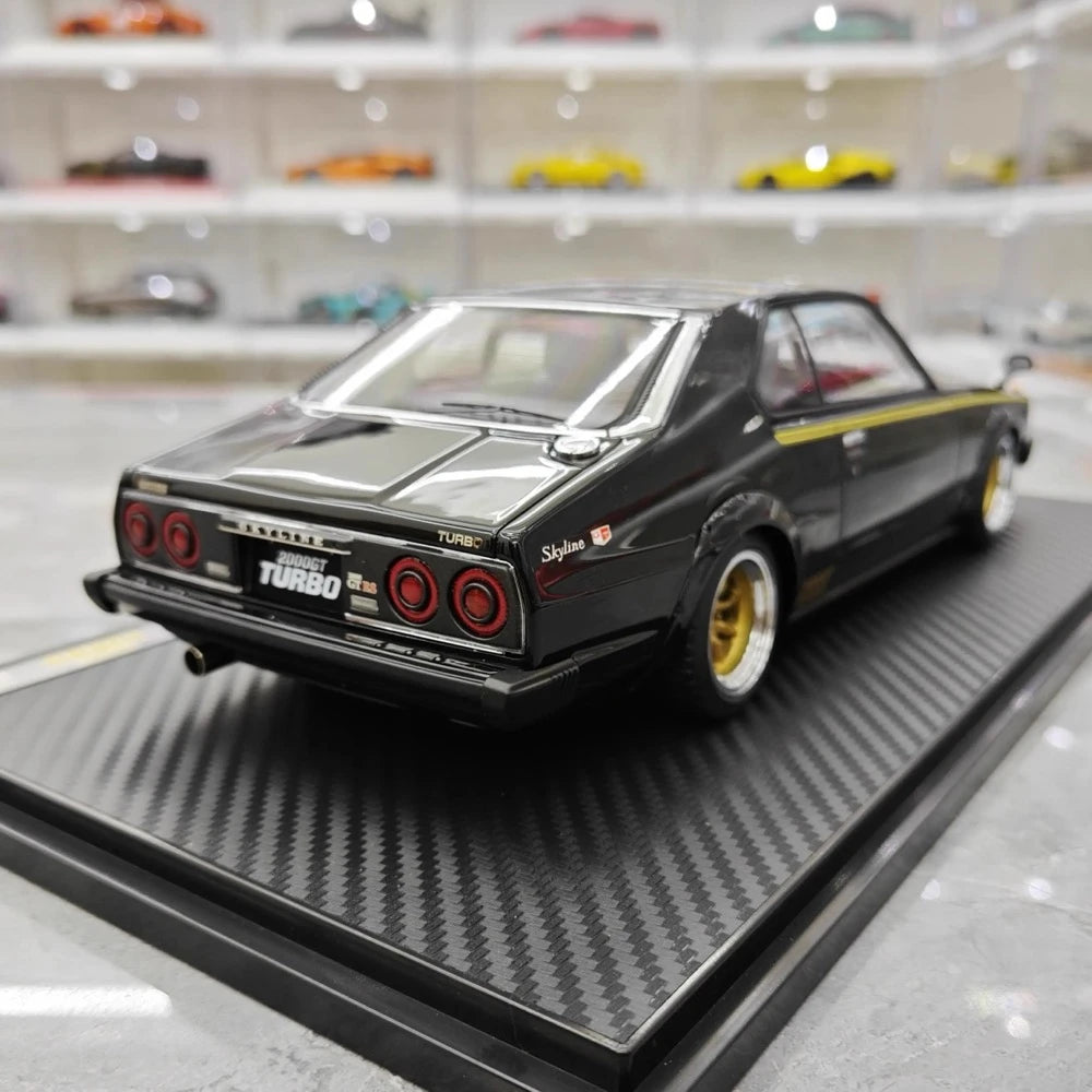 [Ignition] 1:18 Nissan 1978 Skyline 2000GT Turbo C211 nero modellino di auto resina