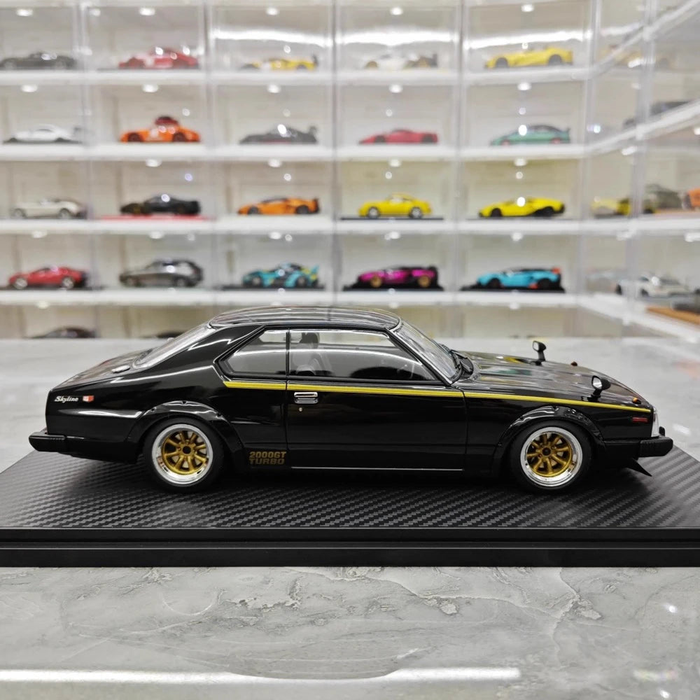 [Ignition] 1:18 Nissan 1978 Skyline 2000GT Turbo C211 nero modellino di auto resina