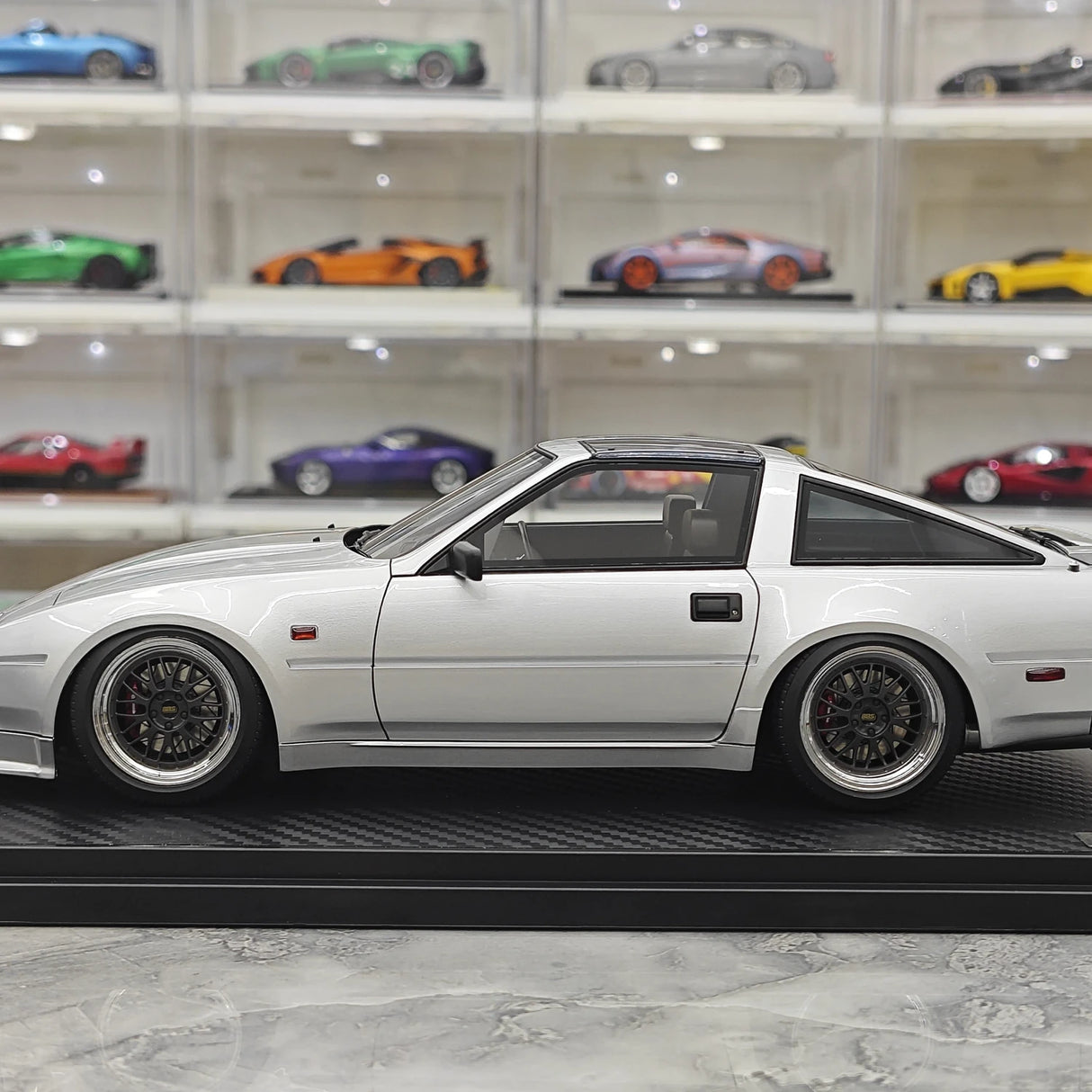 Ignition Nissan 1986 Fairlady Z 300ZR Z31 Silver 1:18 – samlarresin modellresin