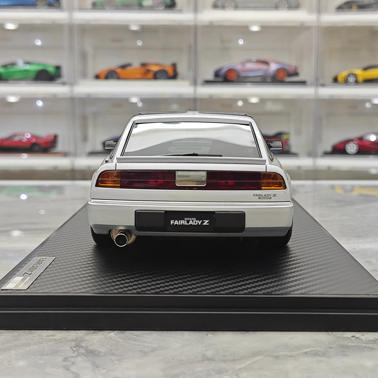 Ignition Nissan 1986 Fairlady Z 300ZR Z31 Silver 1:18 – samlarresin modellresin